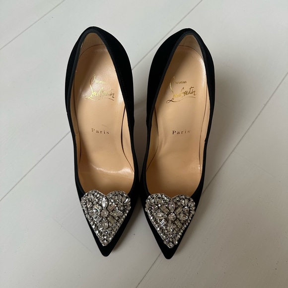 Christian Louboutin Cristocora 120 black velvet heels - Picture 7 of 10